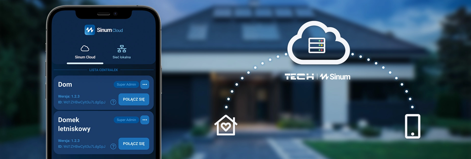 Sinum Cloud TECH Sterowniki - bezpieczna platforma chmurowa smart home